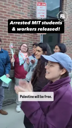 Gathering For Arrested MIT Students And Workers Release - 5/9/2024